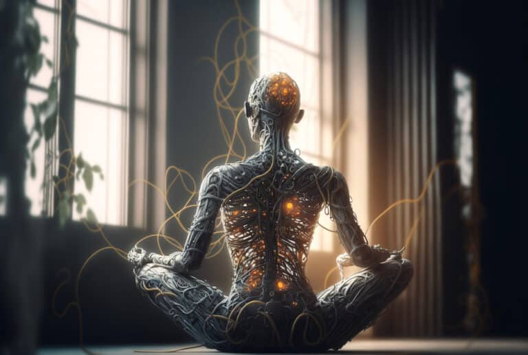 Framtids illustrasjon kunstig intelligens