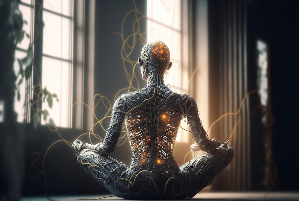 Framtids illustrasjon kunstig intelligens