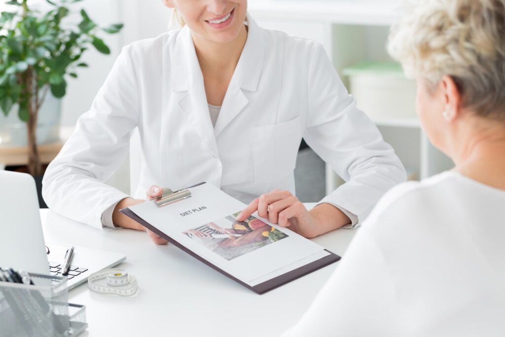 Doctor telling diet plan