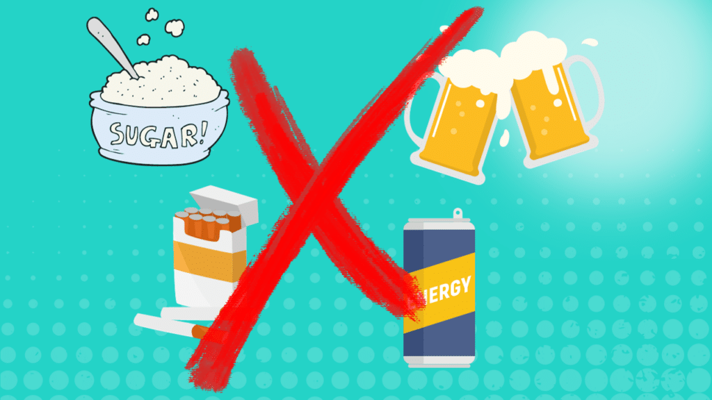 Sugar, alcohol, nicotine and energy drink quitting