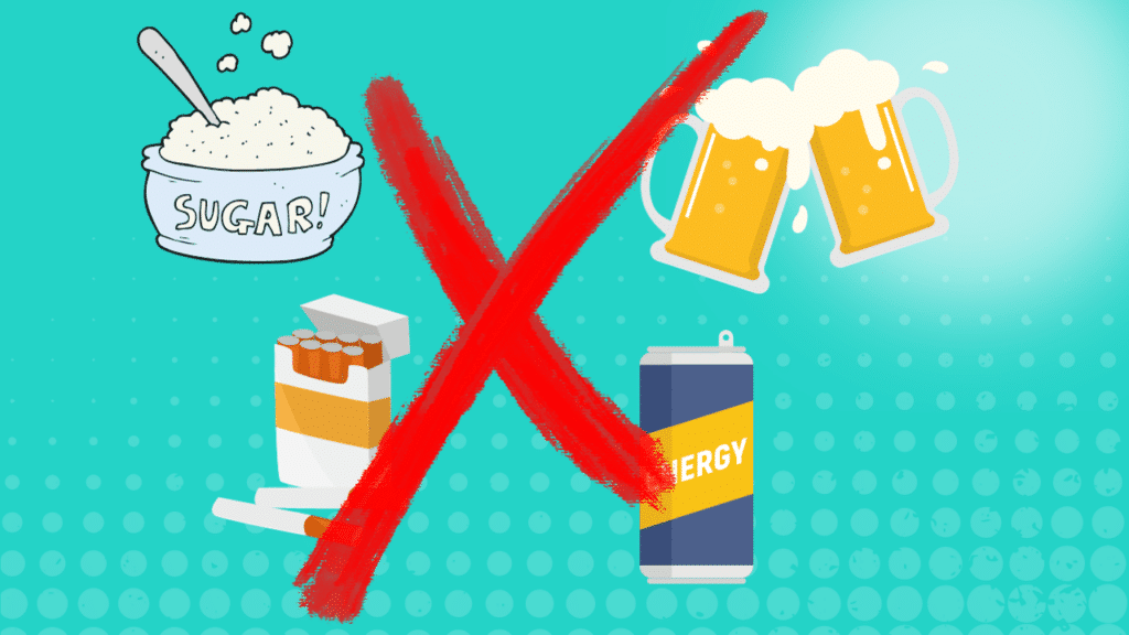 Sugar, alcohol, nicotine and energy drink quitting